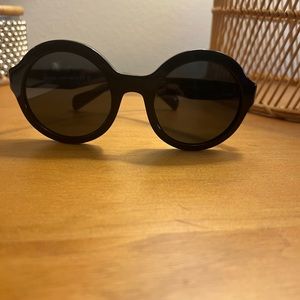 Prada Round Black Sunglasses